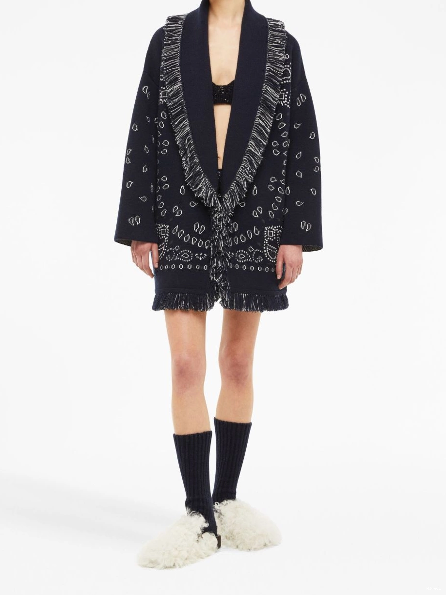 Affordable cashmere cardigan Women jacquard Alanui Bandana 0730